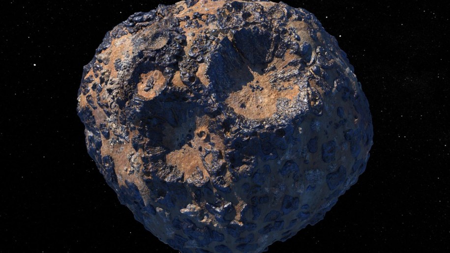 Rysunek planetoidy Psyche /Rys. Peter Rubin, NASA/JPL-Caltech/ASU /Materiały prasowe