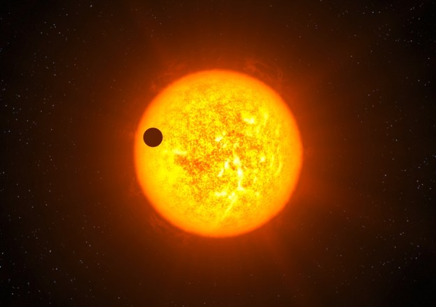 Rysunek planety CoRoT-9b i jej gwiazdy &nbsp; / ESO/L. Calçada