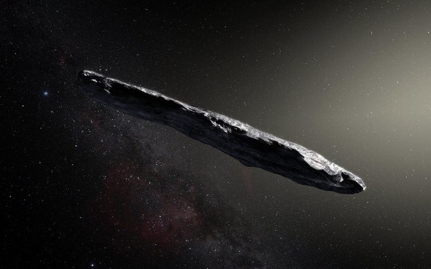 Rysunek przedstawiający, jak może wyglądać 1I/2017 U1 (`Oumuamua) /ESO/M. Kornmesser /Materiały prasowe