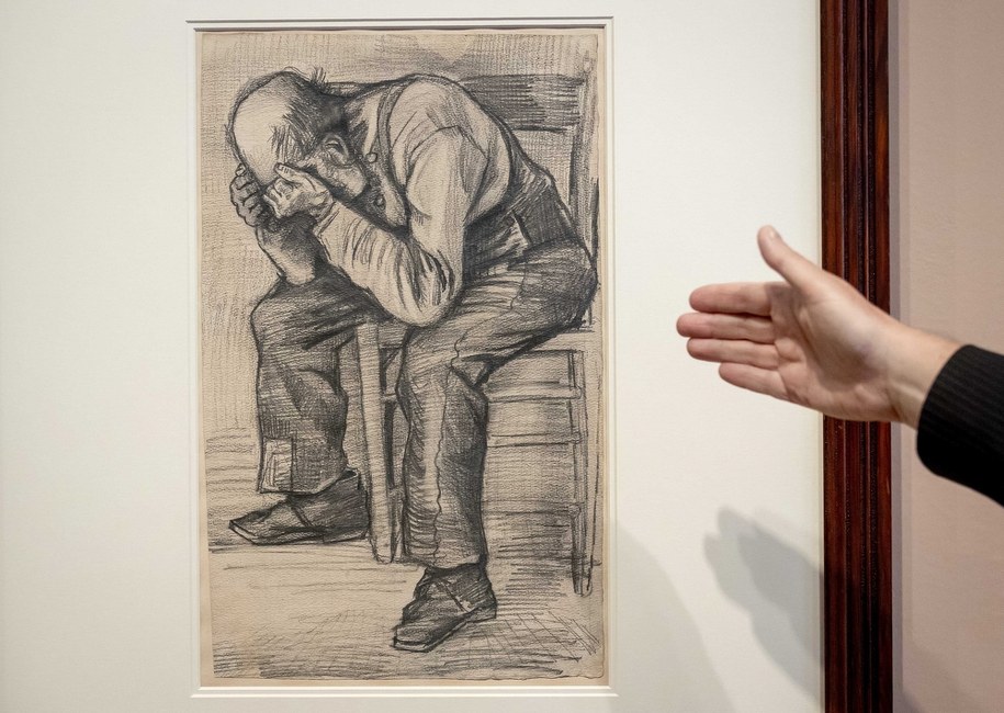 Rysunek Vincenta van Gogha pt. „Worn out” /KOEN VAN WEEL /PAP/EPA