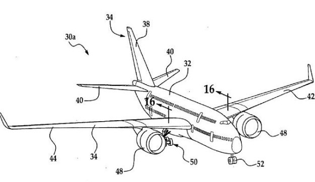 Rysunek z wniosku patentowego Boeinga /materiały prasowe
