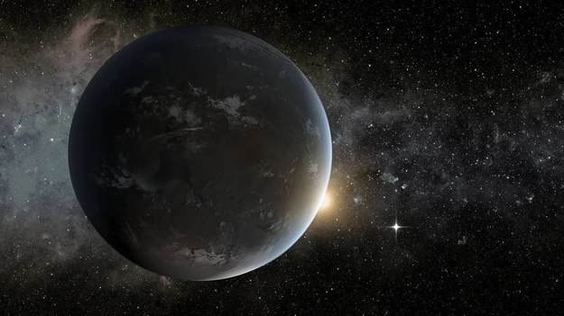 Rysunkowe wyobrażenie Super-Ziemi Kepler-62f, znajdującej się około 1200 lat świetlnych od Ziemi /NASA Ames/JPL-Caltech/Tim Pyle /Materiały prasowe