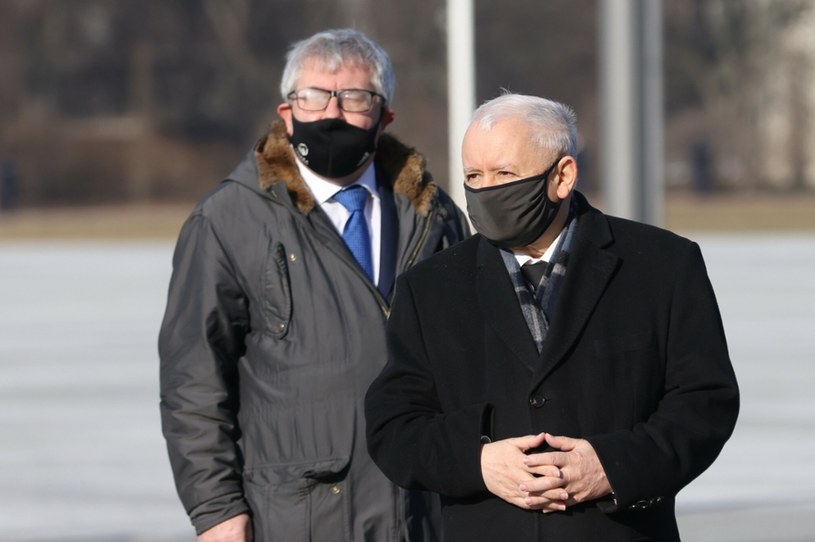 Ryszard Czarnecki i Jarosław Kaczyński /Andrzej Iwańczuk /Reporter