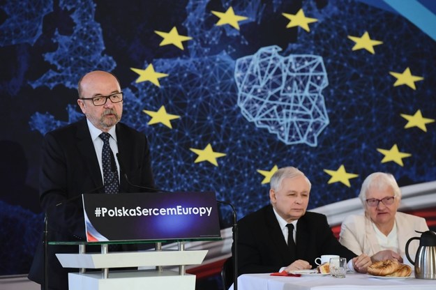 Ryszard Legutko i Jarosław Kaczyński /	Jacek Bednarczyk   /PAP