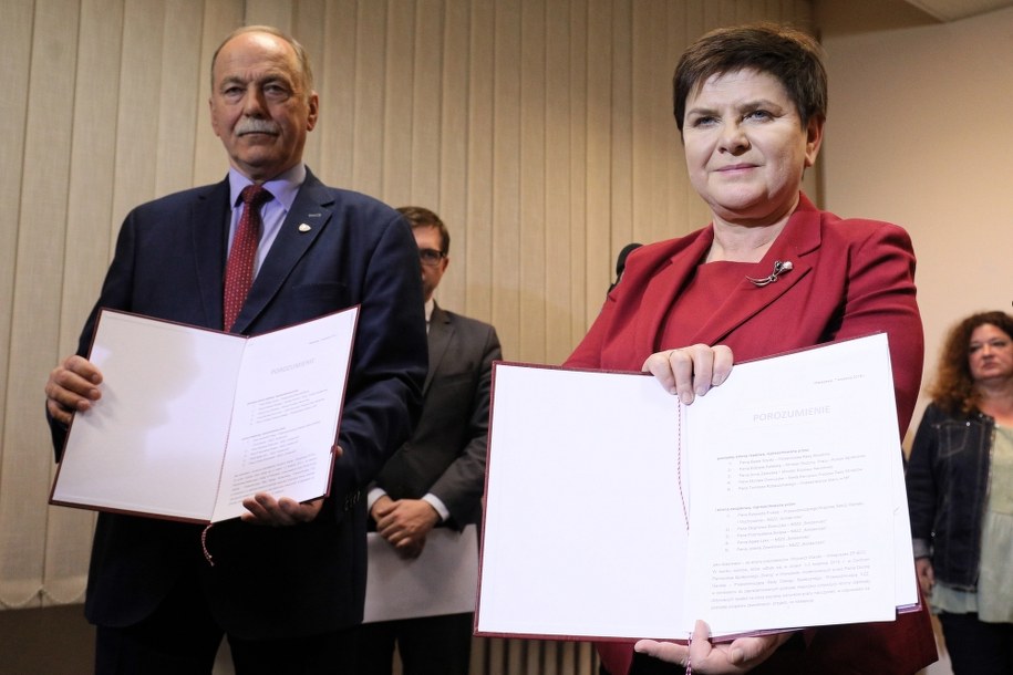 Ryszard Proksa i Beata Szydło /Paweł Supernak /PAP