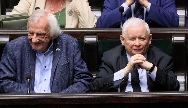 Ryszard Terlecki i Jarosław Kaczyński / 	Leszek Szymański    /PAP