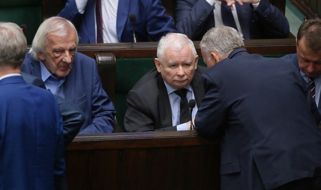 Ryszard Terlecki i Jarosław Kaczyński / 	Marcin Obara  /PAP