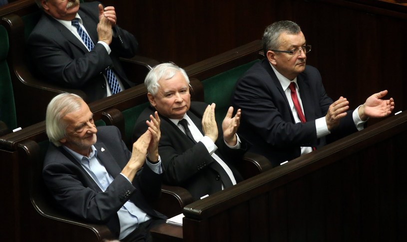 Ryszard Terlecki , Jarosław Kaczyński i Andrzej Adamczyk /Kuba Atys /