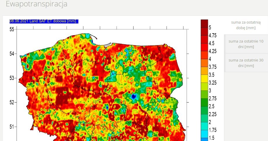 Ryzyko wystąpienia suszy od początku czerwca wzrasta. /IMGW-PIB /
