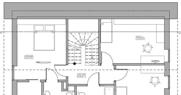 Rzut poddasza domu H1, fot. Procyon /
