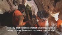 Rzymskie miecze znalezione w jaskini. Są w świetnym stanie