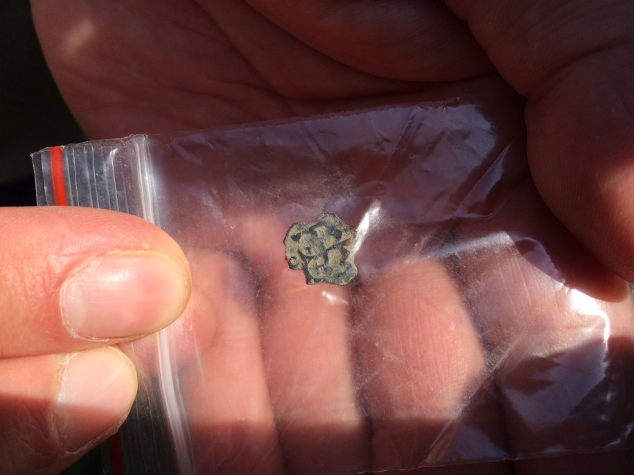 Są już pierwsze efekty prac archeologów. Znaleziony denar jagielloński /Piotr Bułakowski /RMF FM