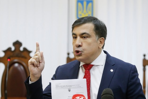 Saakaszwili nie poddaje się w swojej walce o pozostanie na Ukrainie /SERGEY DOLZHENKO /PAP/EPA