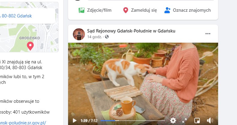 Sąd Rejonowy Gdańsk-Południe / Facebook, zrzut z 16 lipca /materiał zewnętrzny