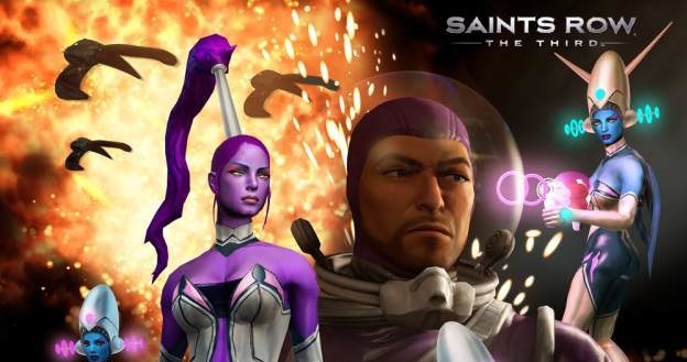 Saints Row: The Third - Gangstas in Space - plakat promujący dodatek do gry /CDA