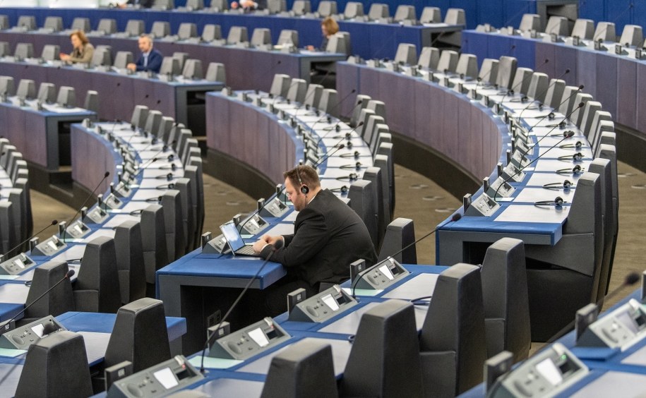 Sala obrad Parlamentu Europejskiego /Patrick Seeger  /PAP/EPA