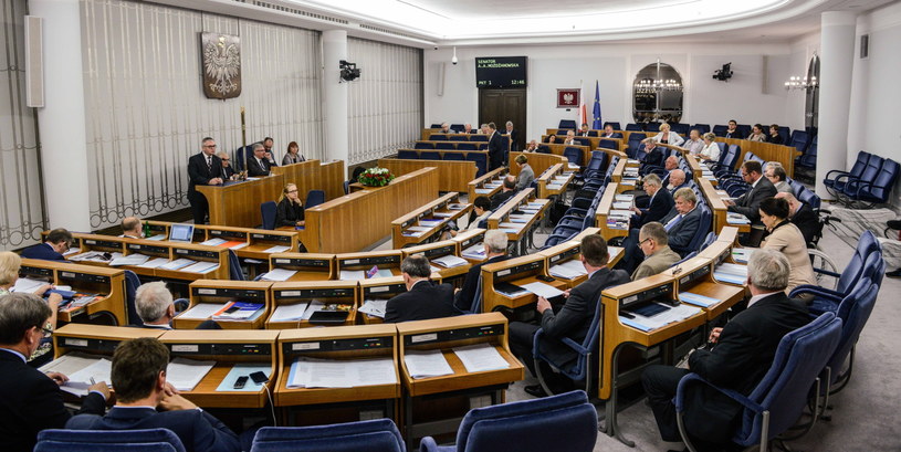 Sala obrad Senatu /Jakub Kamiński   /PAP