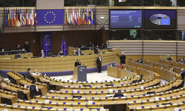 Sala plenarna Parlamentu Europejskiego /OLIVIER HOSLET /PAP/EPA