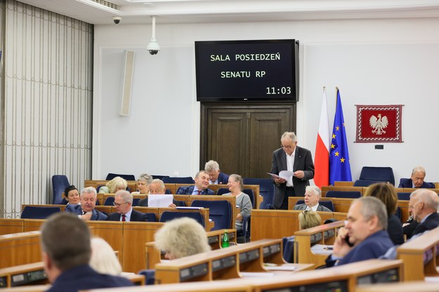 Sala posiedzeń Senatu w Warszawie / 	Leszek Szymański    /PAP