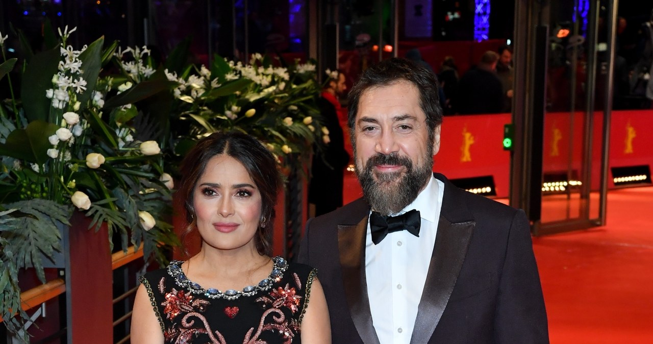 Salma Hayek i Javier Bardem na festiwalu Berlinale (2020) /Stephane Cardinale /Getty Images