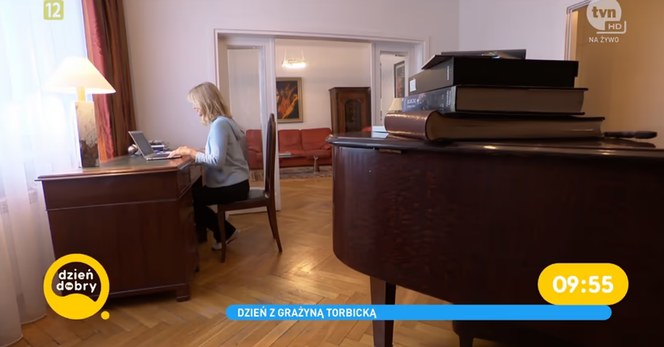 Salon w warszawskim mieszkaniu Grażyny Torbickiej /screen "Dzień dobry TVN" /materiały prasowe