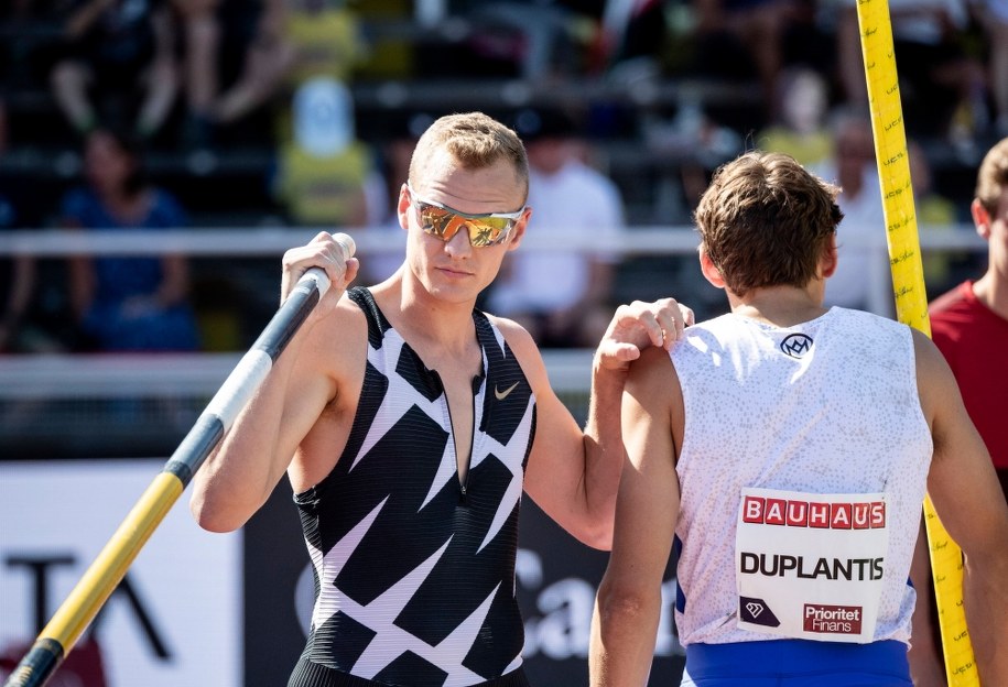 Sam Kendricks i Armand Duplantis /CHRISTINE OLSSON  /PAP/EPA