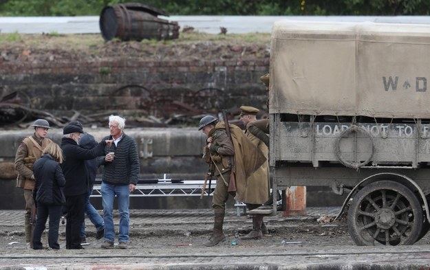 Sam Mendes i Roger Deakins na planie filmu "1917" /Andrew Milligan    /PAP/PA