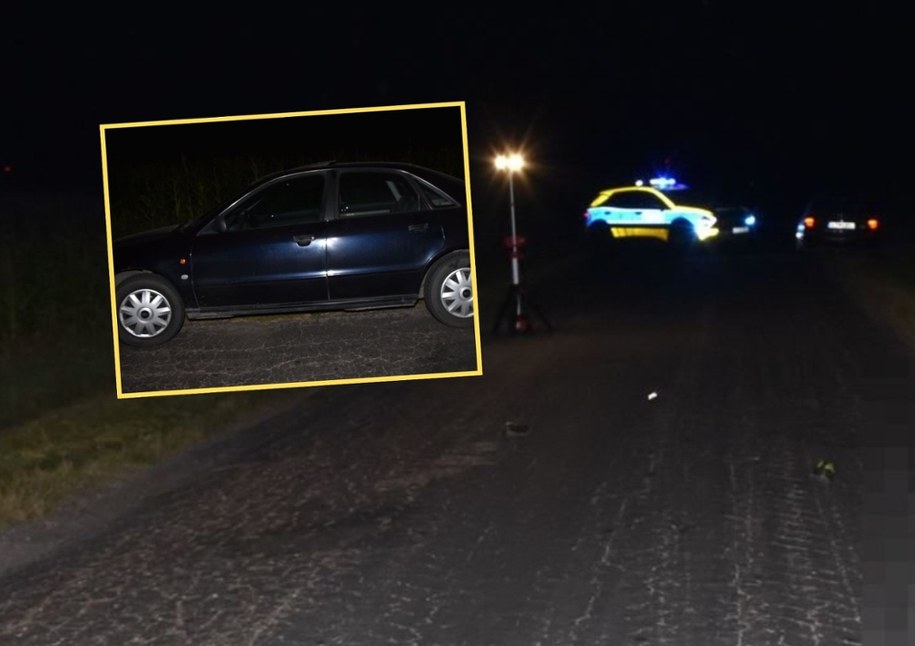 Samochód przejechał po mężczyźnie w woj. lubuskim, fot. Policja Lubuska /