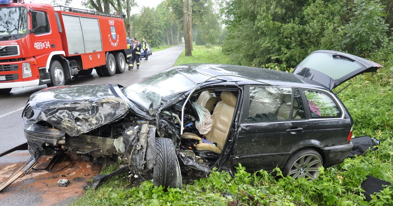 Samochód uderzył w drzewo /Policja