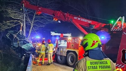 ​Samochód w rzece, w środku dwa ciała. Tragiczny wypadek na Śląsku