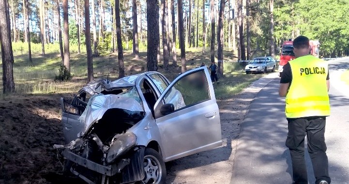 Samochód został kompletnie zniszczony /Policja