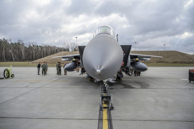 Samolot bojowy F-15 /	Grzegorz Michałowski   /PAP