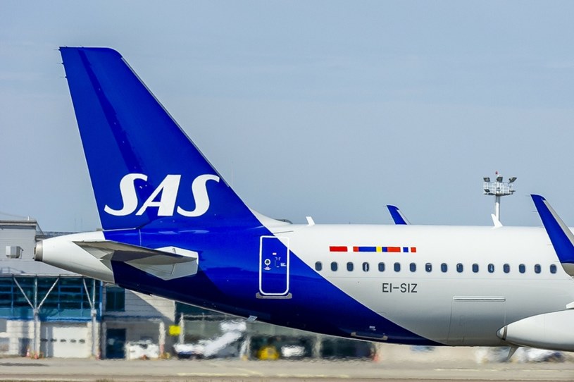Samolot linii lotniczych SAS. /Stanislaw Bielski/REPORTER /East News
