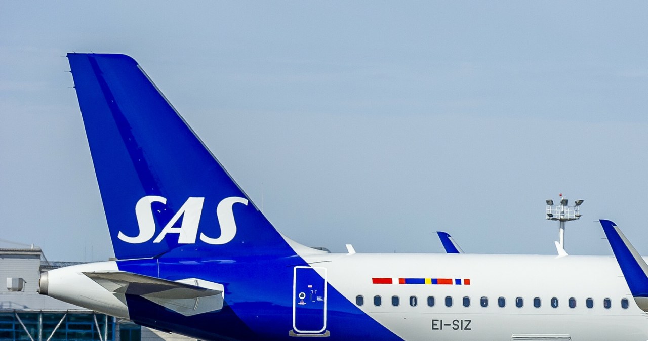 Samolot linii lotniczych SAS. /Stanislaw Bielski/REPORTER /East News