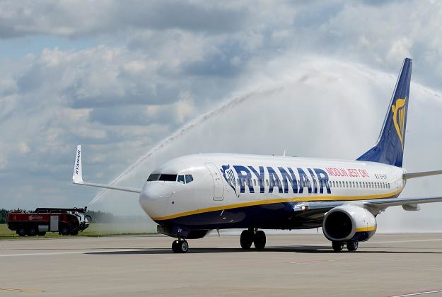 Samolot linii Ryanair w trakcie inaguracji Portu Lotniczego Warszawa-Modlin /PAP