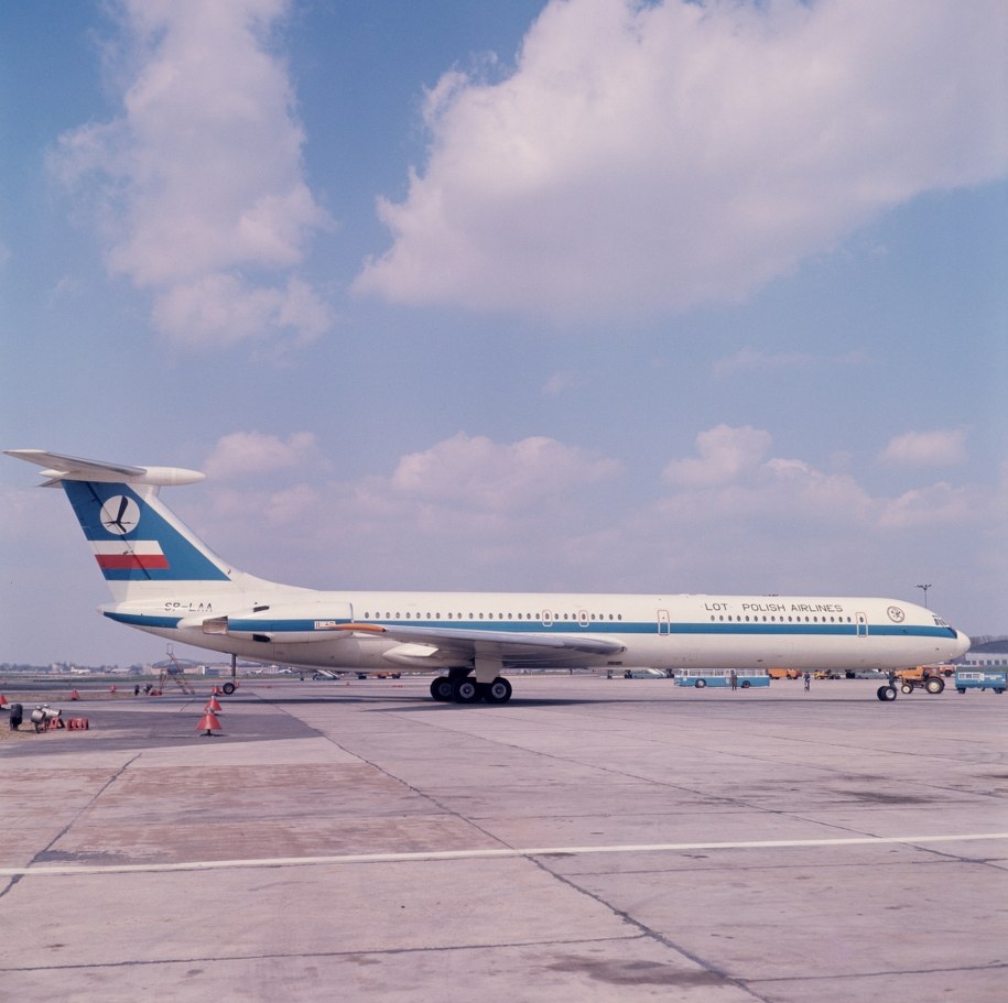Samolot pasażerski dalekiego zasięgu Ił-62/ Zdj. archiwalne /Jan Morek /PAP