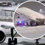 Samolot przymarzł do płyty lotniska. Miał lecieć na szczyt klimatyczny