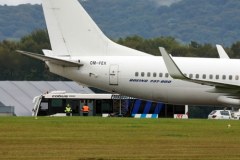 Samolot wypadł z pasa na lotnisku w Balicach