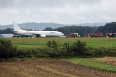 Samolot wypadł z pasa na lotnisku w Balicach