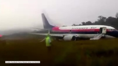 Samolot wypadł z pasa startowego. Pasażerowie przeżyli chwile grozy 