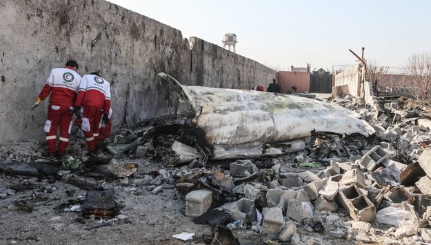 Samolot zestrzelony nad Teheranem /Mahmoud Hosseini /PAP/EPA