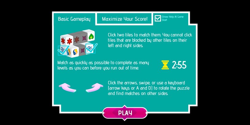 Samouczek gry online za darmo Mahjong Dimensions