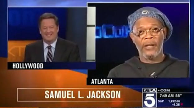 Samuel L. Jackson podczas feralnego wywiadu. /