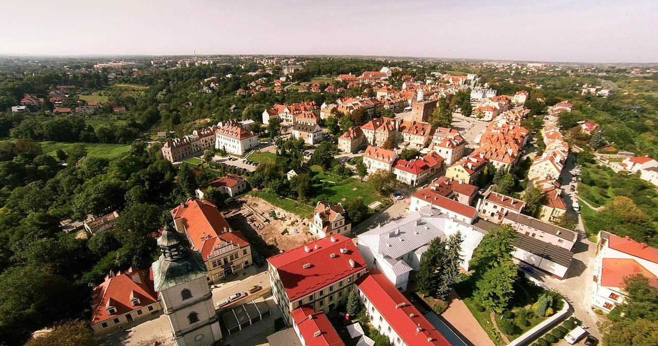 Sandomierz z lotu ptaka /Piotr Tomaszewski /domena publiczna