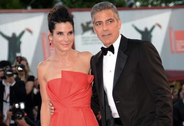 Sandra Bullock i George Clooney. /CLAUDIO ONORATI    /PAP/EPA