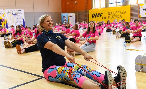 Sanok ćwiczył z Otylią Jędrzejczak. Akcja "Mistrzynie w Szkołach" nabiera rozpędu 