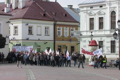 Sanok protestuje w obronie miejsc pracy 