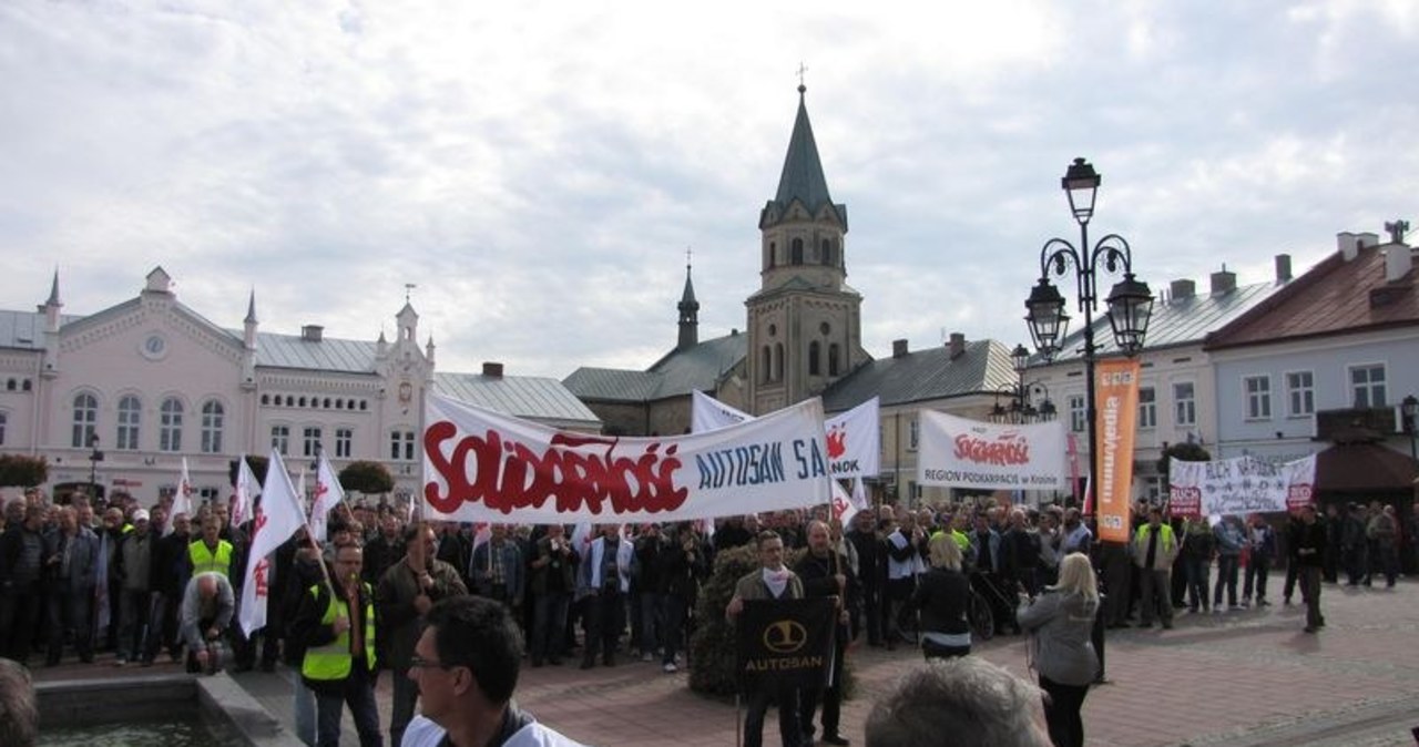 Sanok protestuje w obronie miejsc pracy 