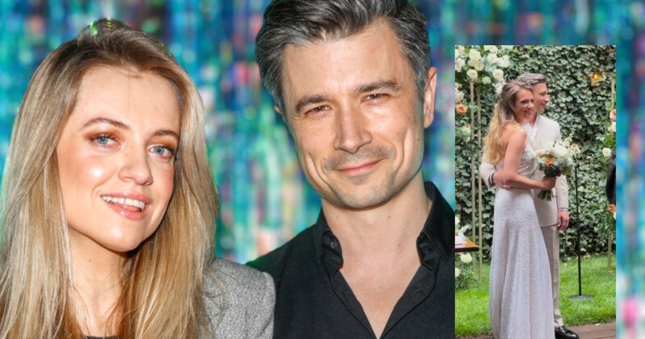 Sasha Strunin i Piotr Bajtlik na ślubie /Podlewski/AKPA, Instagram @joannaracewicz /AKPA
