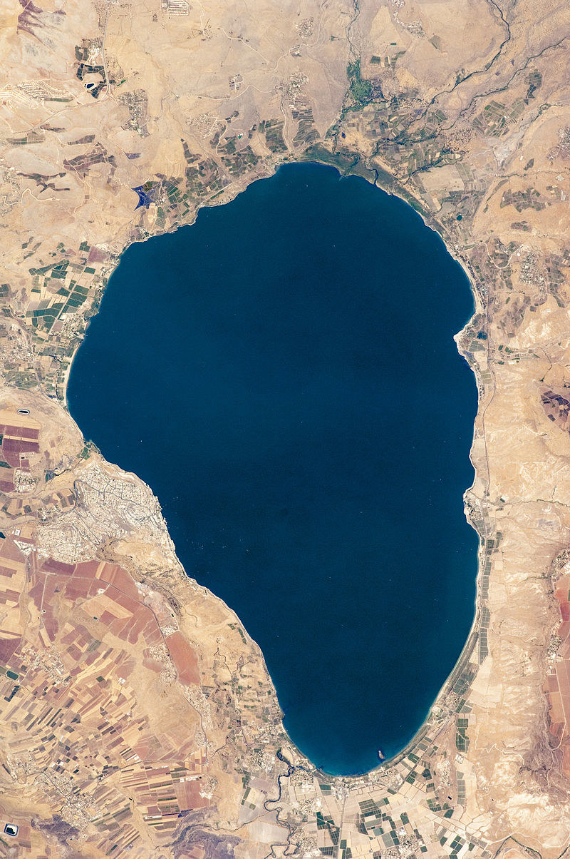 Satelitarne zdjęcie Jeziora Tyberiadzkiego /Wikimedia Commons /domena publiczna